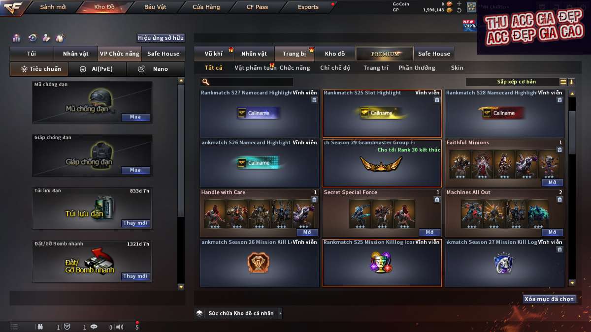 shop acc cf uy tin gia re